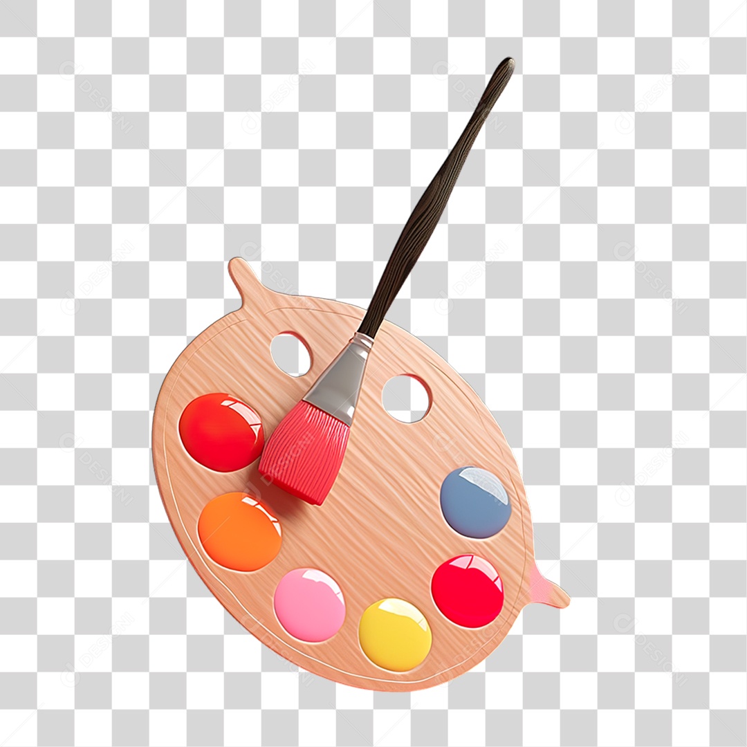 Paleta de Pintura PNG Transparente