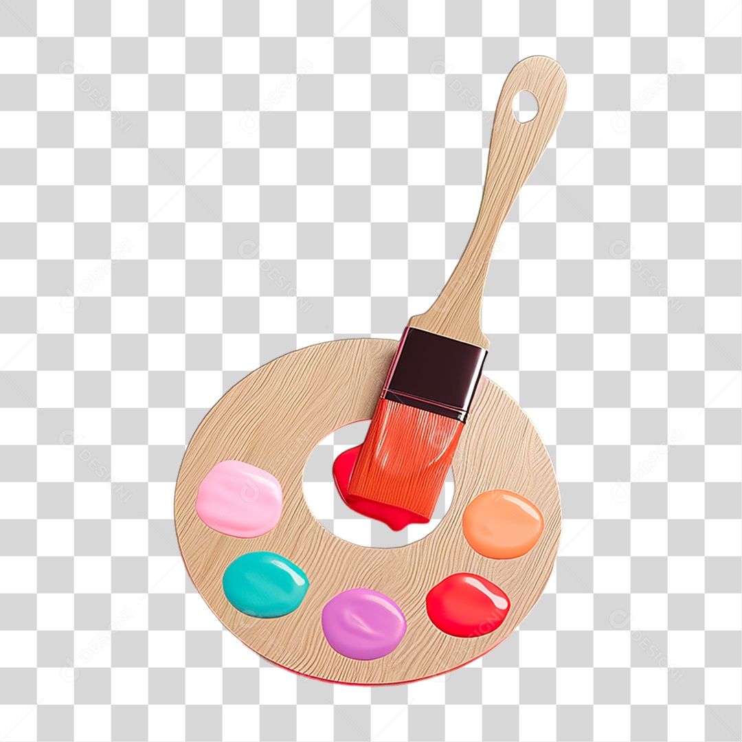 Paleta de Pintura PNG Transparente