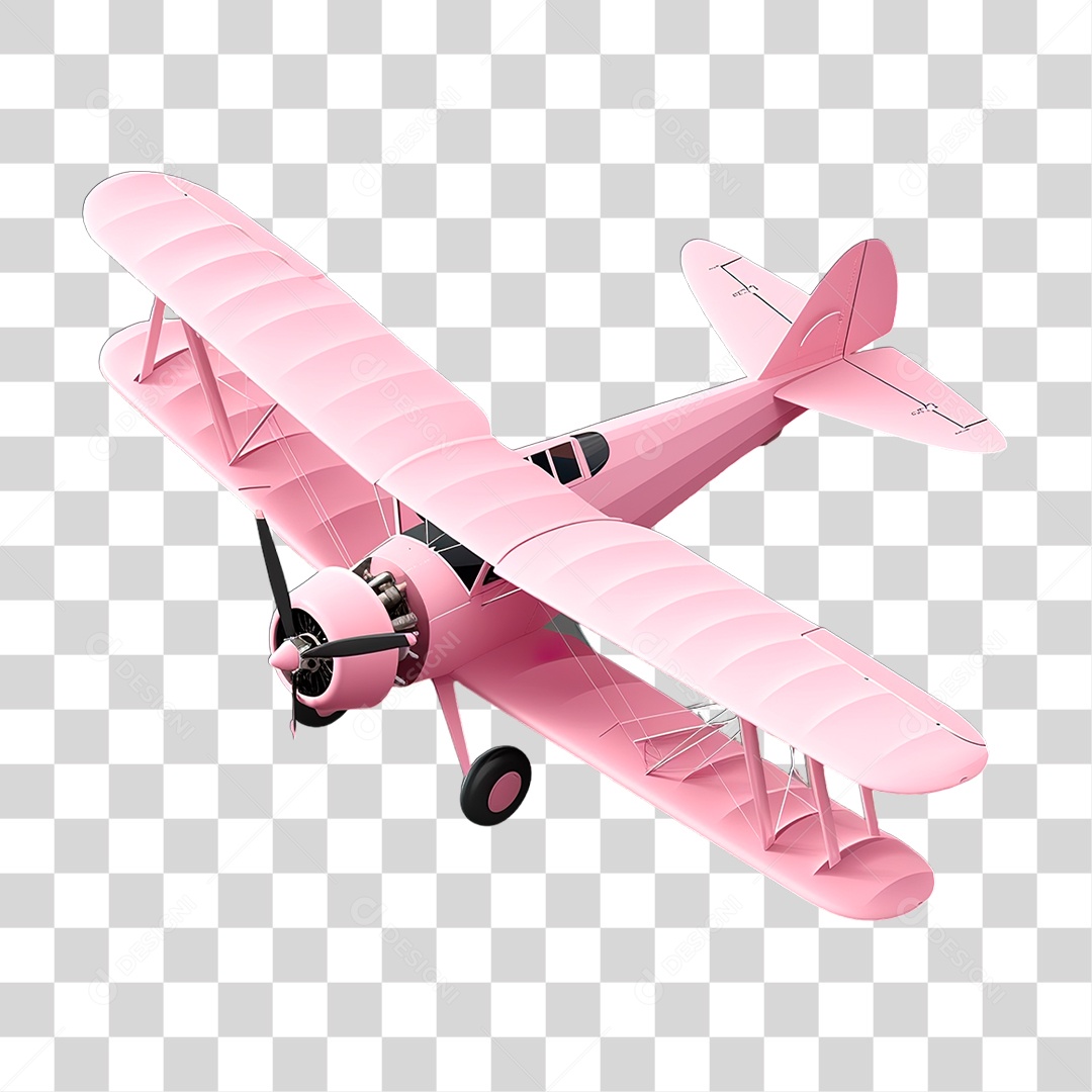 Avião Rosa PNG Transparente
