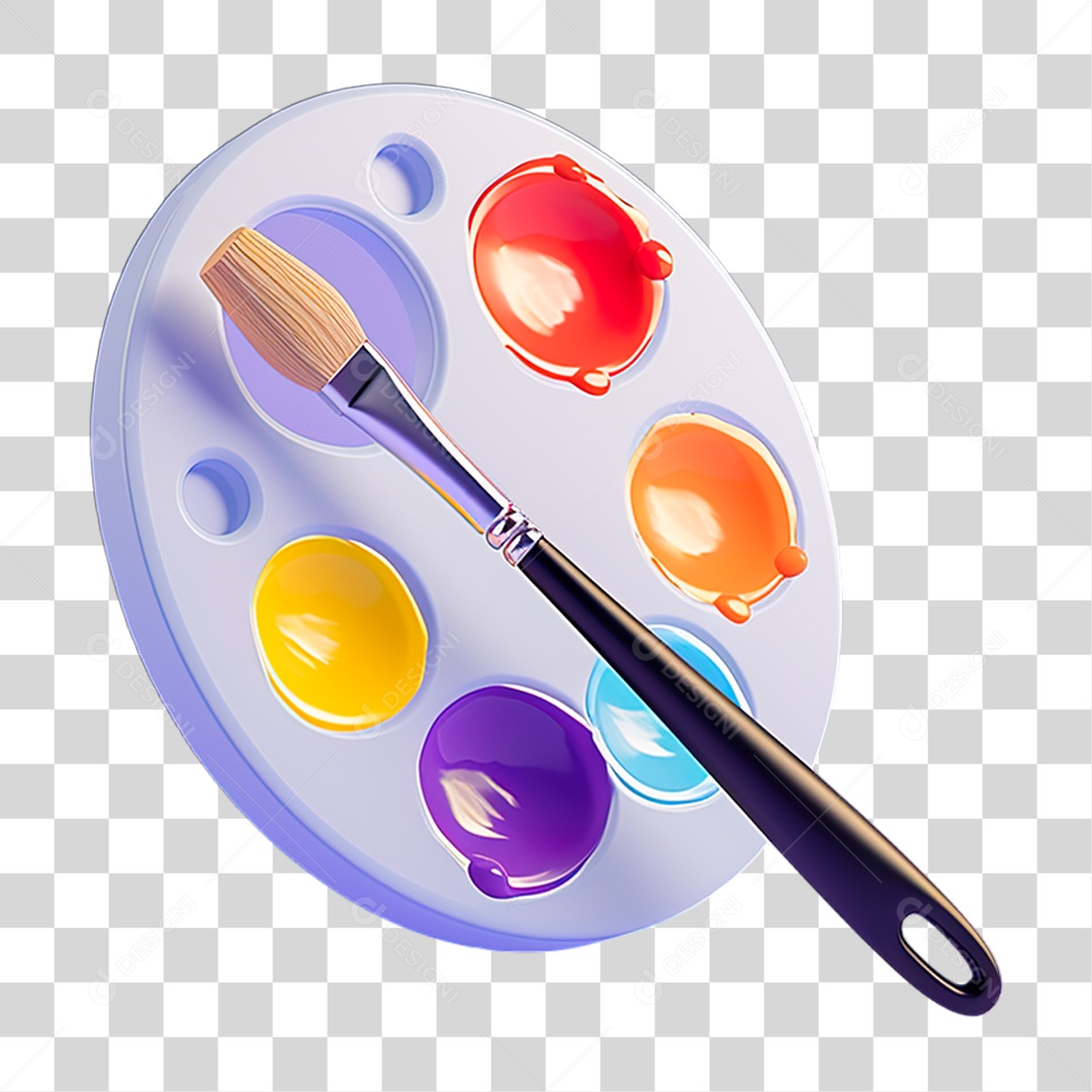 Paleta Pintura PNG Transparente