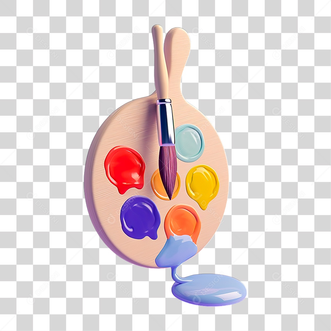 Paleta Pintura PNG Transparente