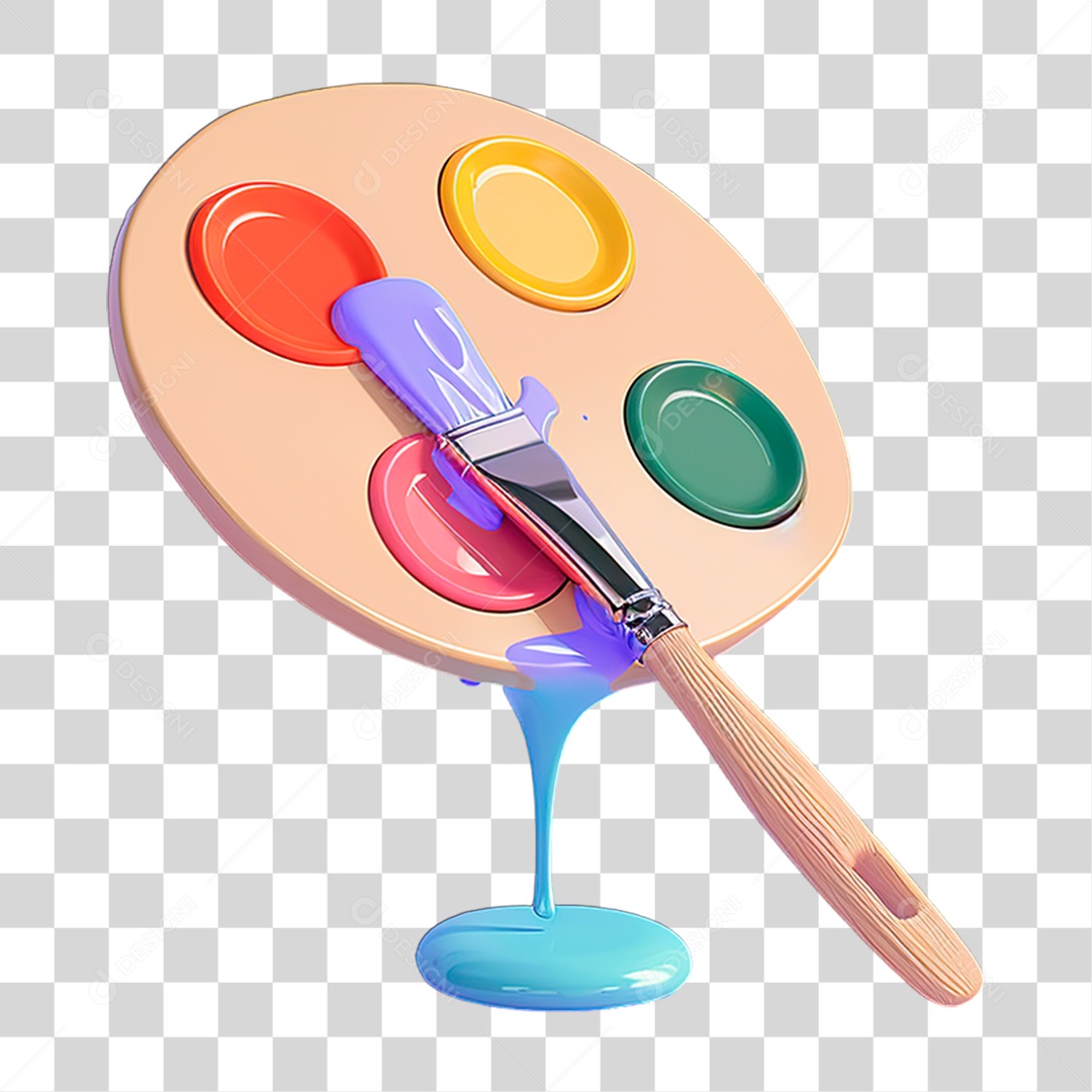 Paleta Pintura PNG Transparente