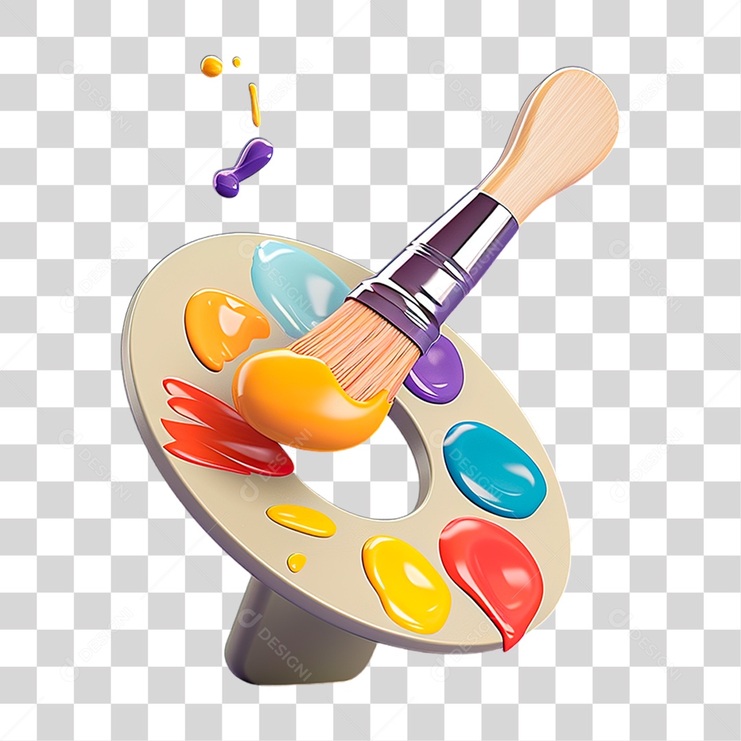 Paleta de Pintura PNG Transparente