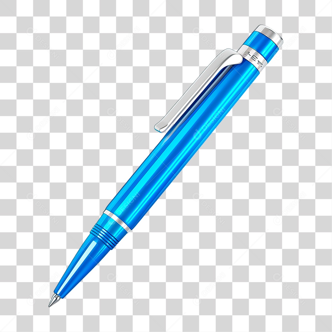 Caneta Azul PNG Transparente