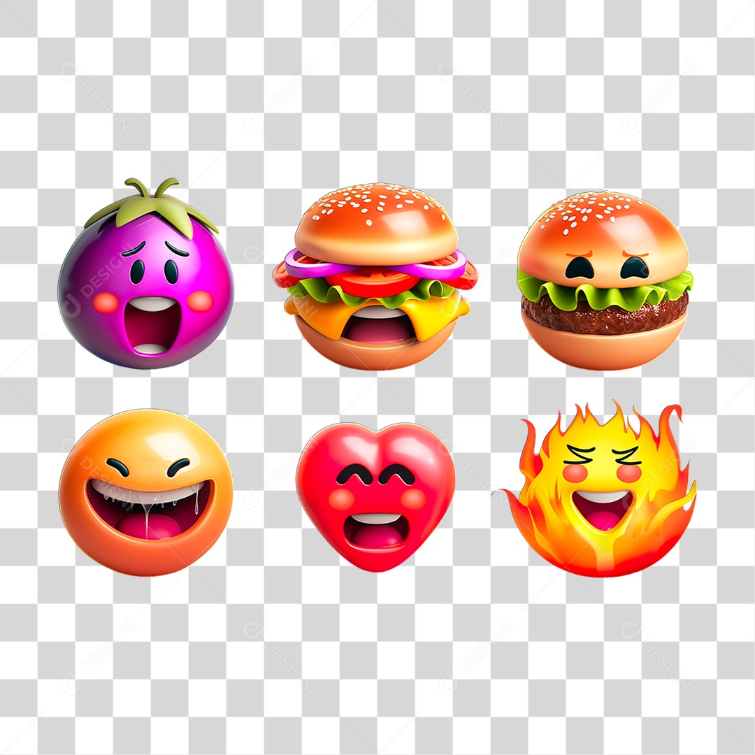 Emoji Hambúrguer PNG Transparente