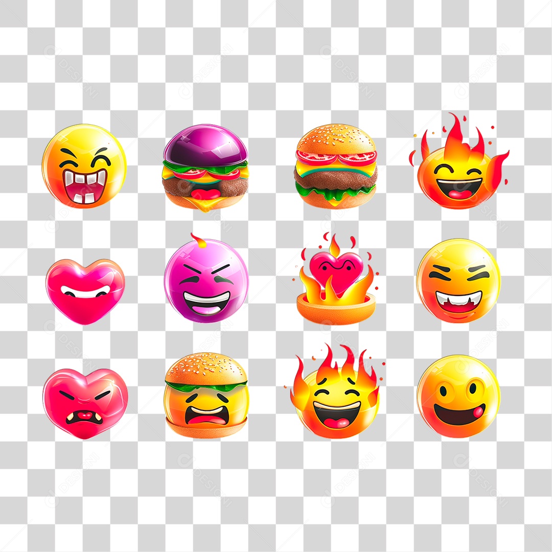Lanche Emoji PNG Transparente