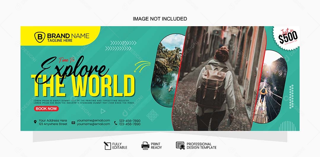 Modelo de Banner de Loja de Roupa Vetor EPS Editável