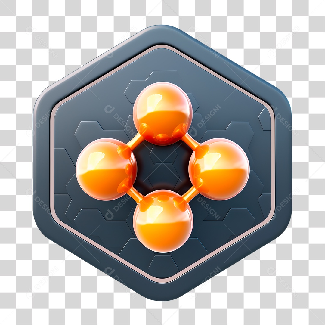 Ícone Moléculas PNG Transparente