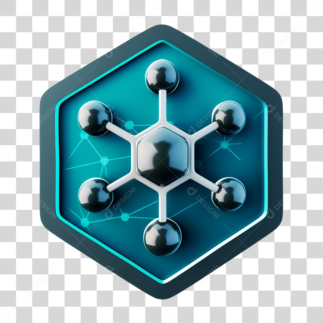 Ícone Moléculas PNG Transparente