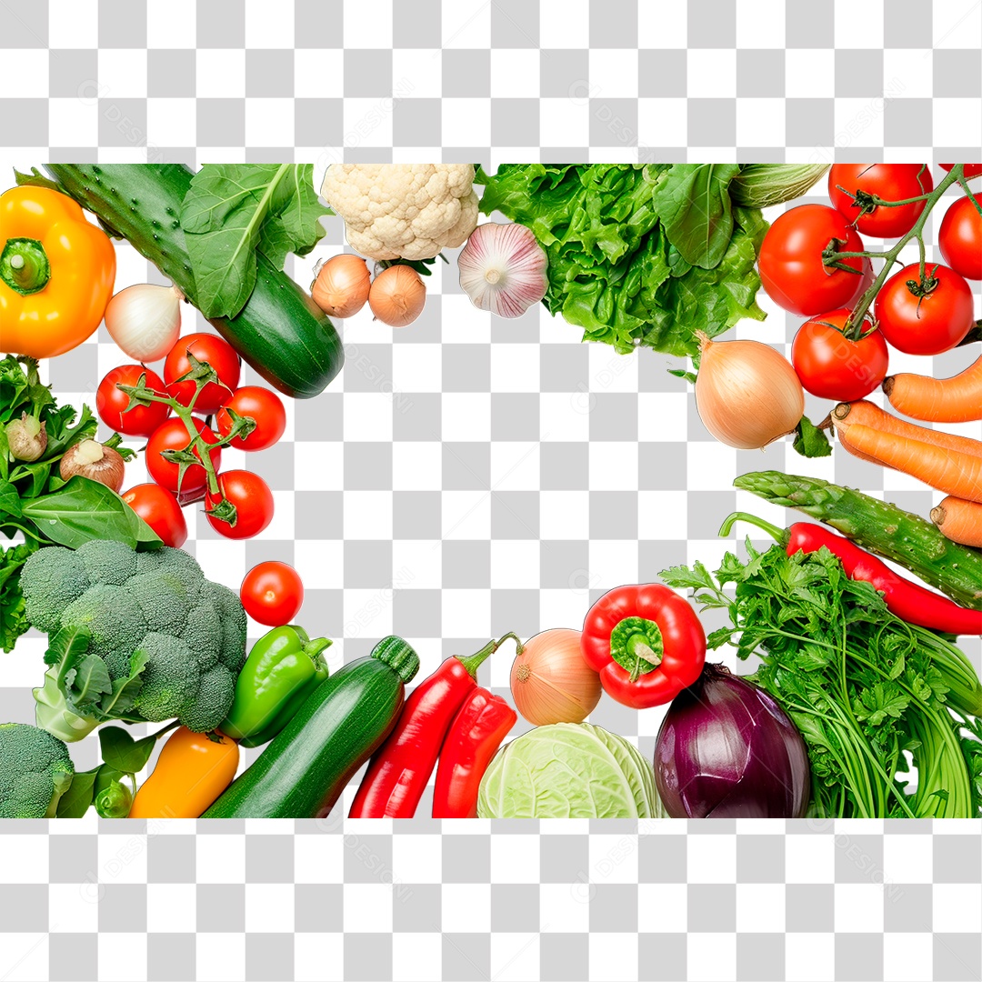 Quadro de Vegetais PNG Transparente