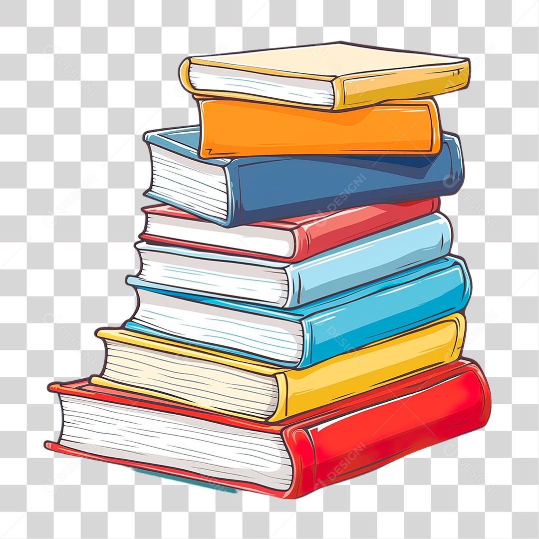 Pilha de Livros PNG Transparente