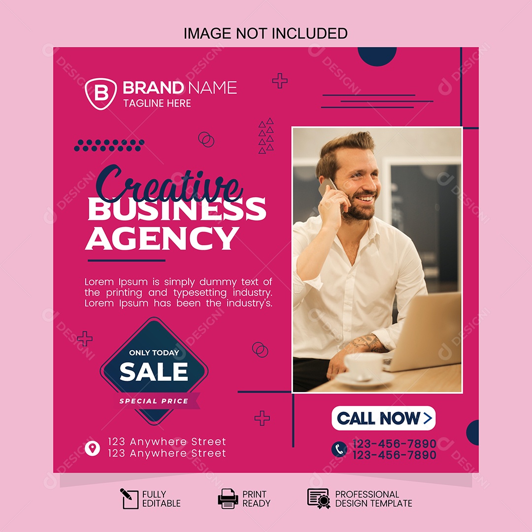 Agencia de Negócios Criativos Social Media EPS Editável