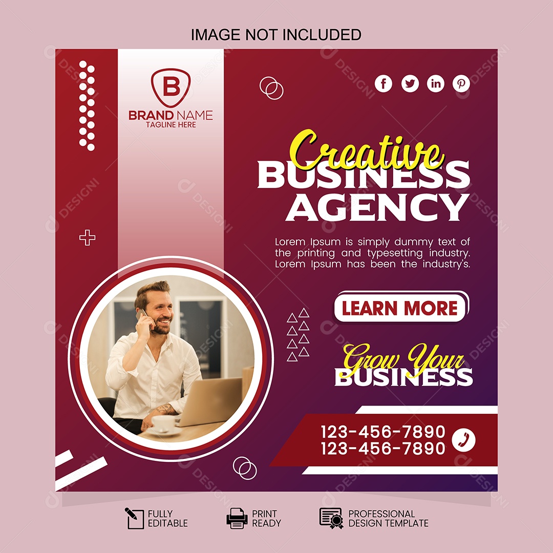 Agencia de Negócios Criativos Social Media EPS Editável