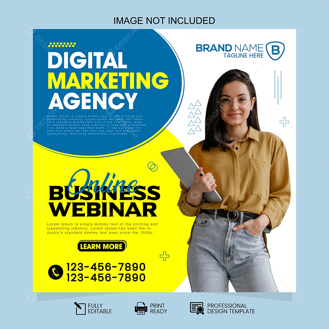 Agência de Marketing Digital Social Media Vetor EPS Editável