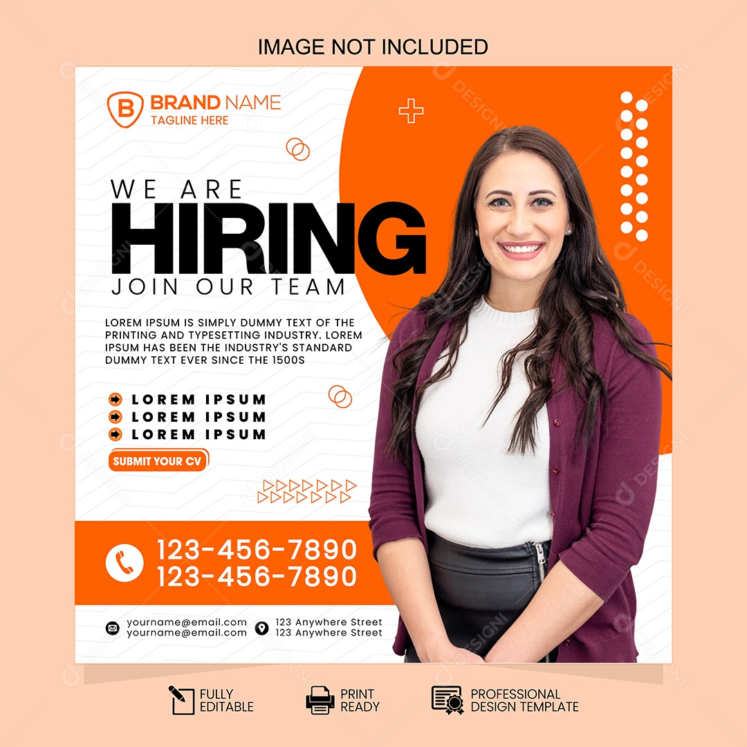 Estamos Contratando Social Media EPS Editável