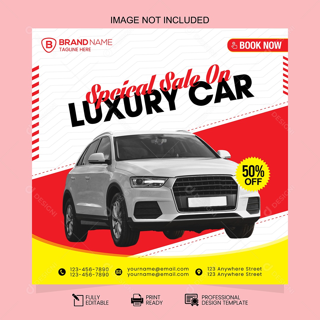 Concessionaria Venda de Carro de Luxo Social Media EPS Editável