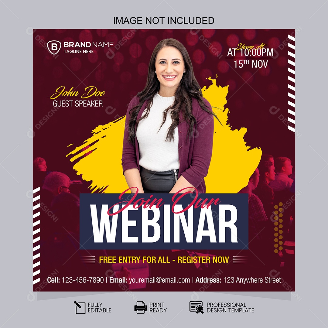 Conferencias Online Social Media Vetor EPS Editável