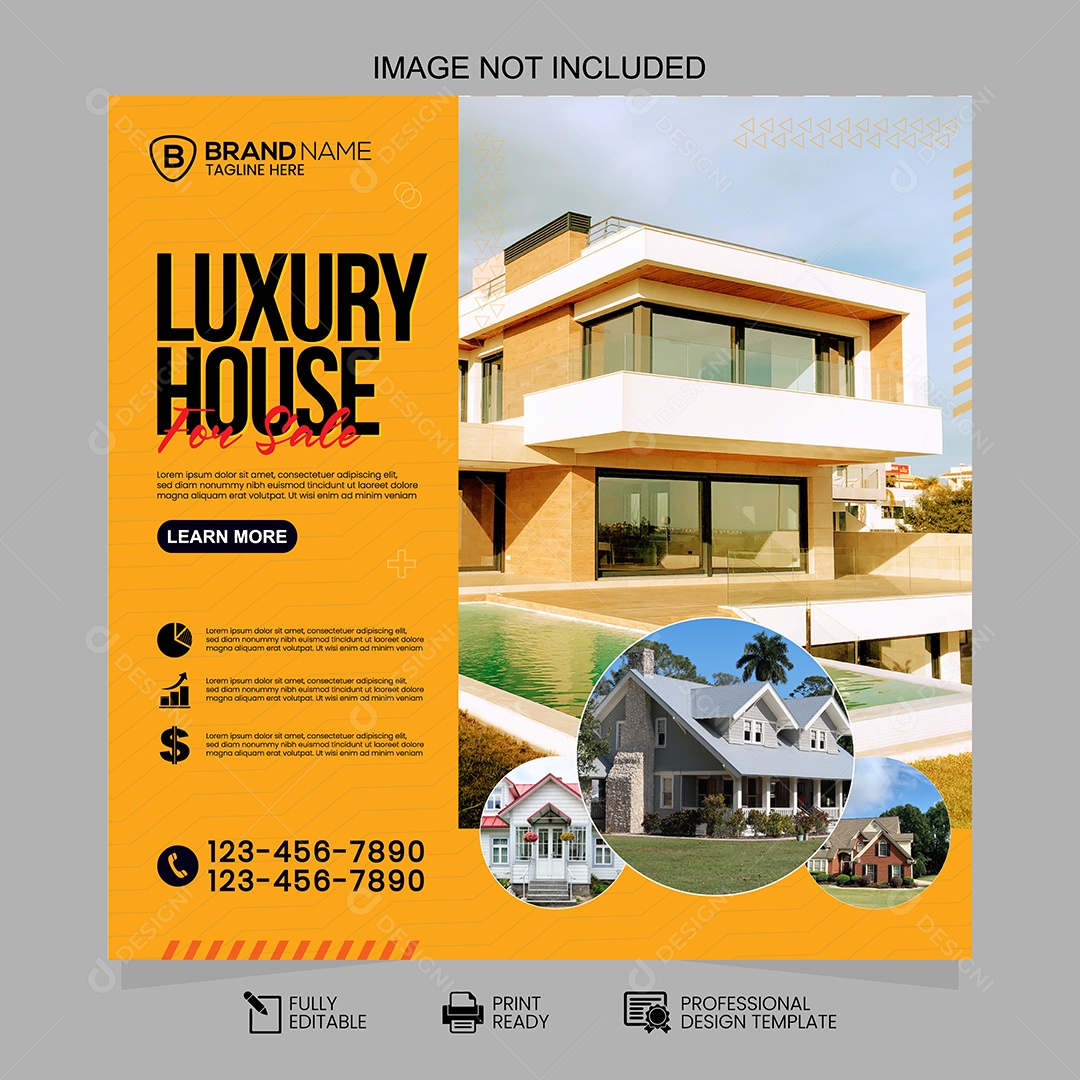 Casa à Venda Ilustração Vetor EPS Editável