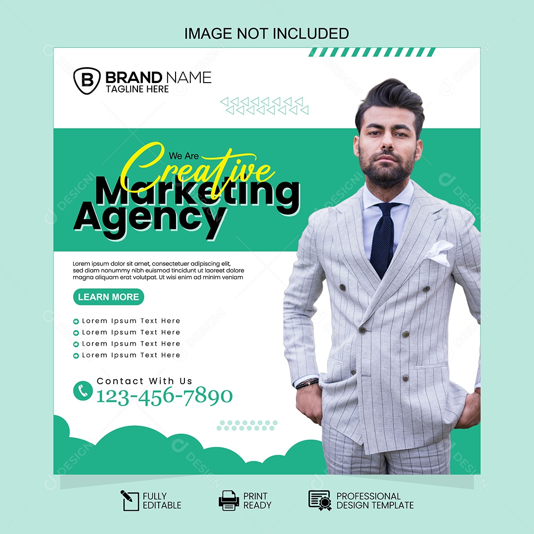 Agência de Marketing Digital Social Media Vetor EPS Editável