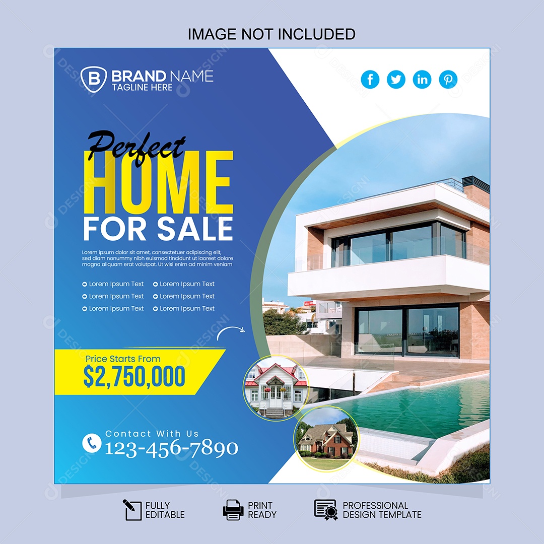 Casa à Venda Ilustração Vetor EPS Editável