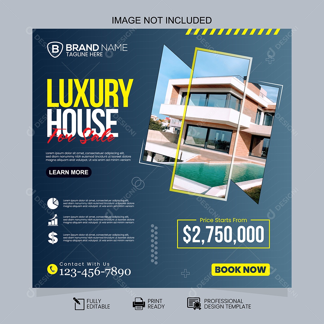 Casa de Luxo à Venda Ilustração Vetor EPS Editável