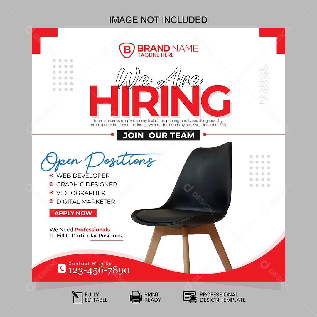 Estamos Contratando Social Media EPS Editável