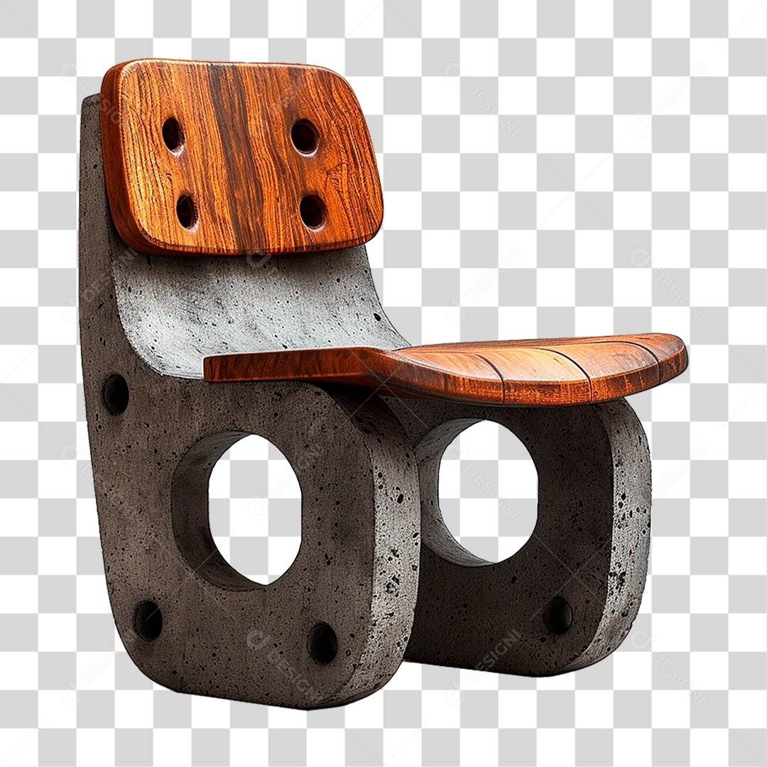 Cadeira de Cimento PNG Transparente