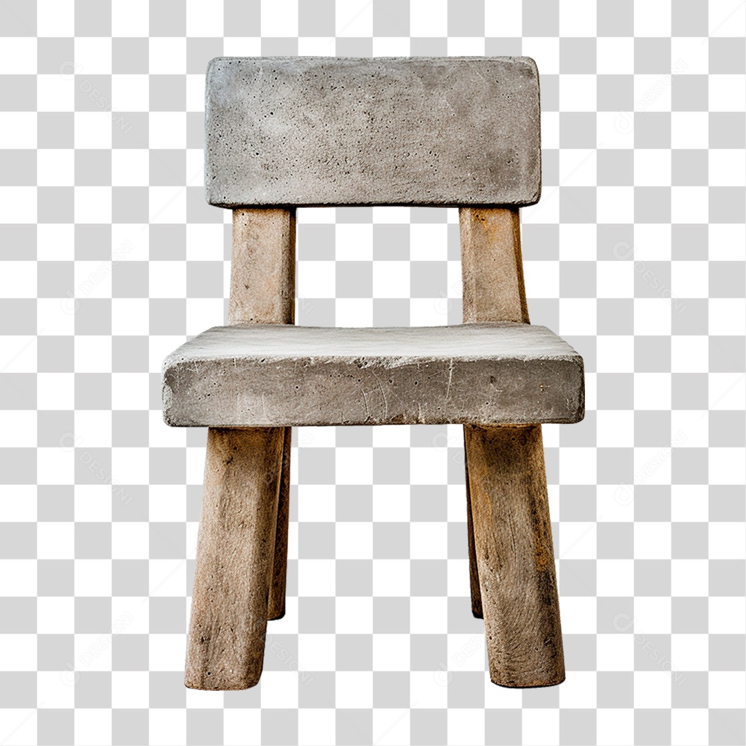 Cadeira de Cimento PNG Transparente