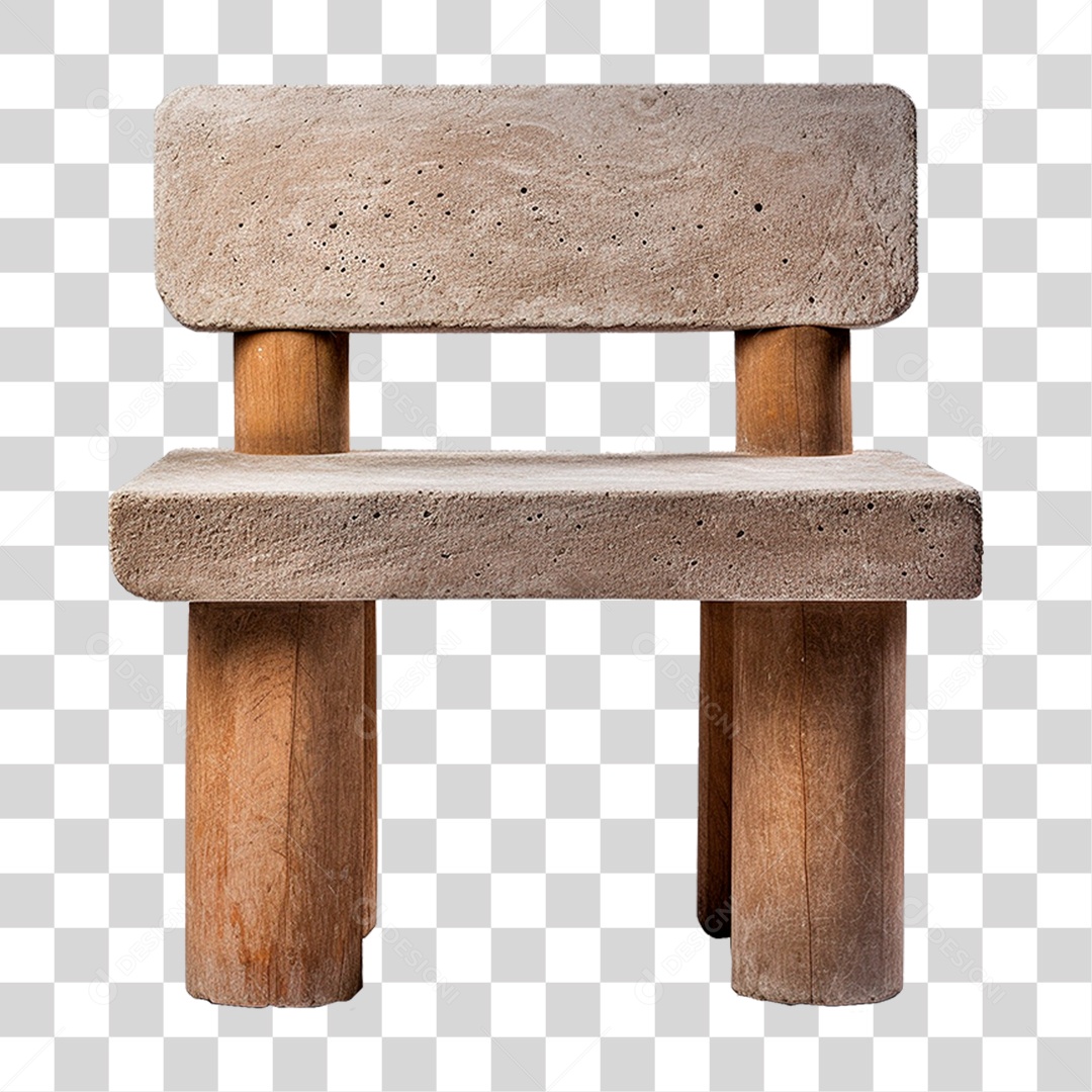 Cadeira de Cimento PNG Transparente