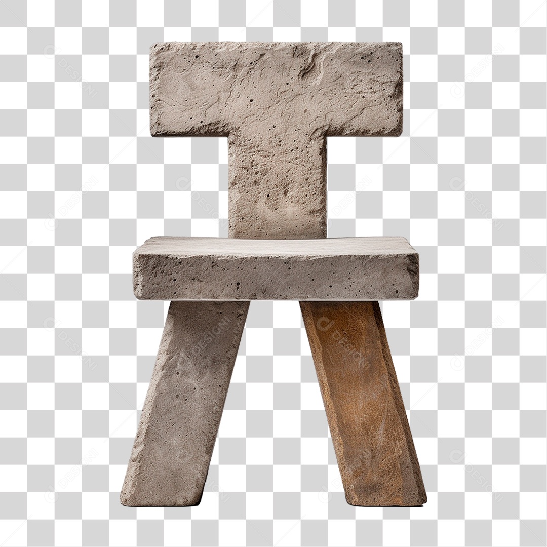 Cadeira de Cimento PNG Transparente