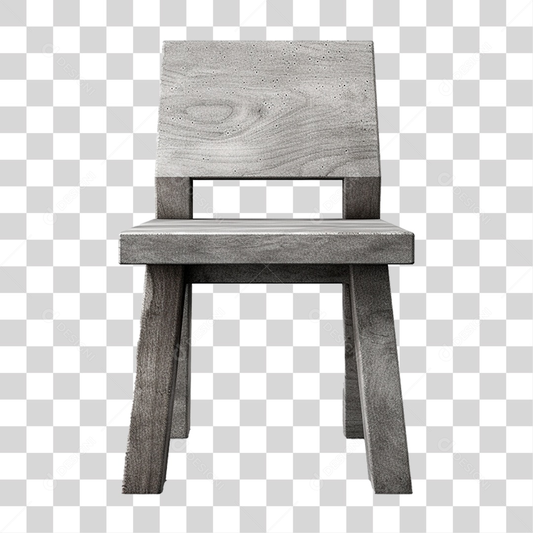 Cadeira de Cimento PNG Transparente