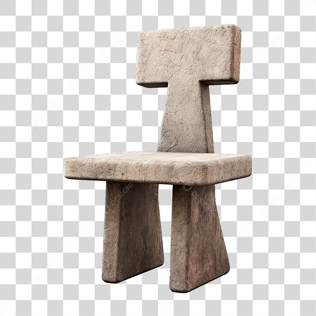 Cadeira de Cimento PNG Transparente