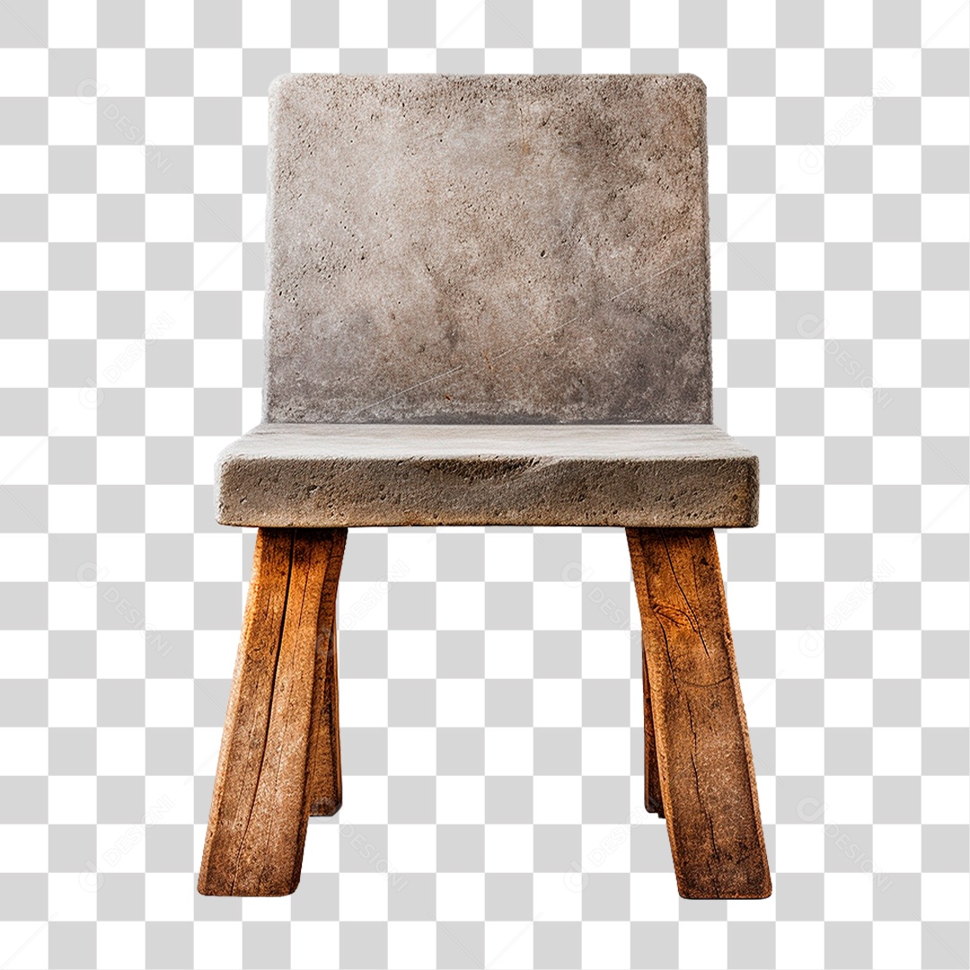 Cadeira de Cimento PNG Transparente