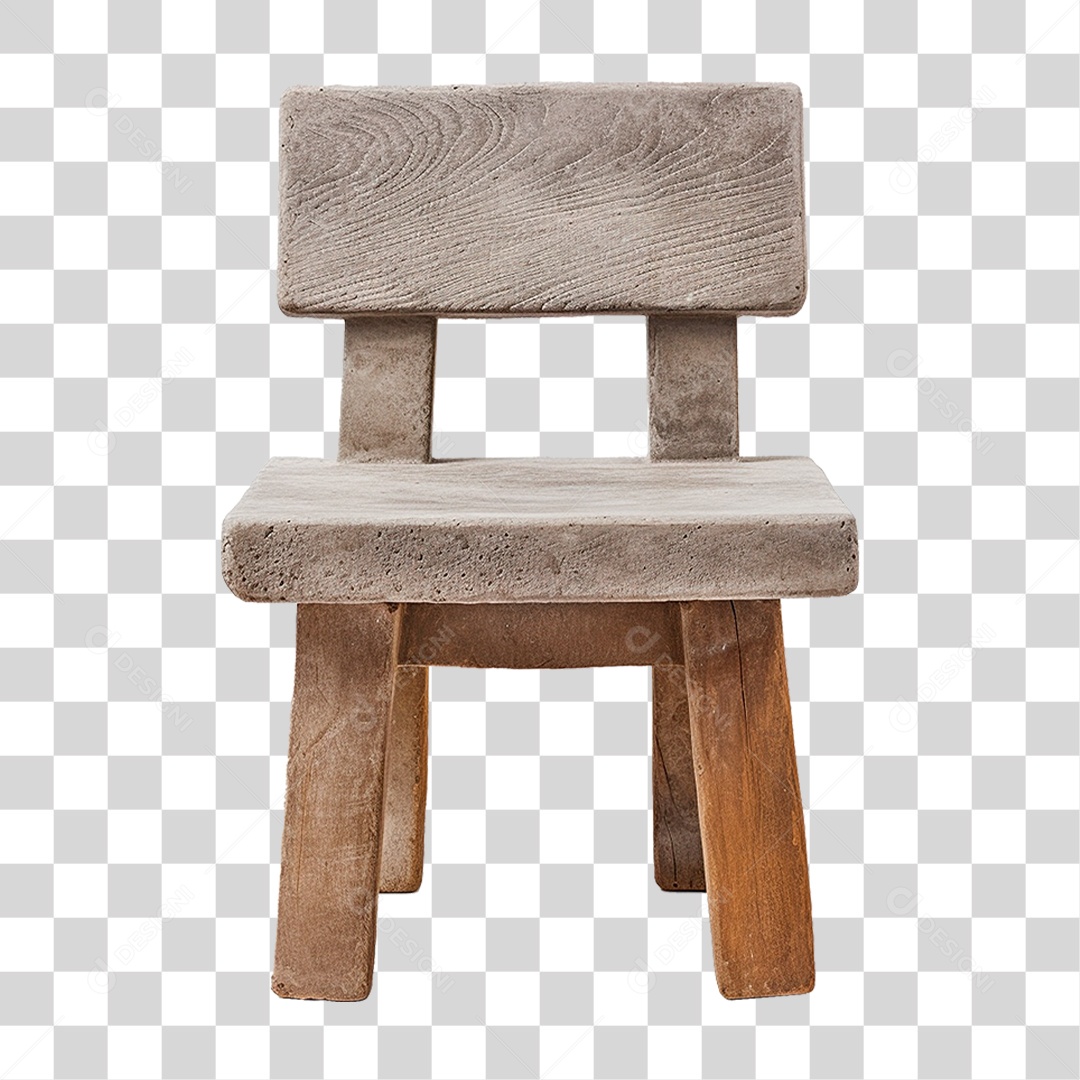 Cadeira de Cimento PNG Transparente