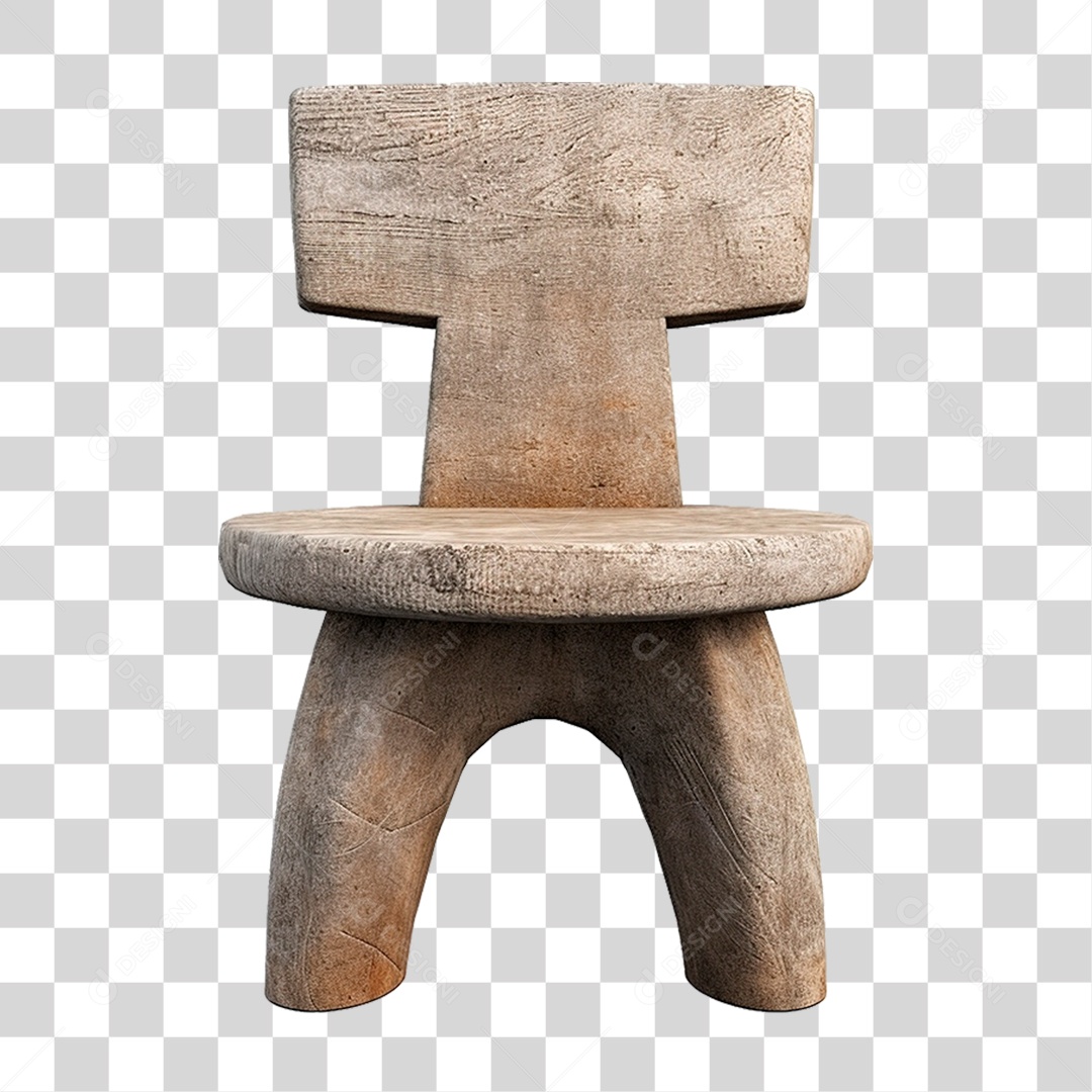 Cadeira de Cimento PNG Transparente
