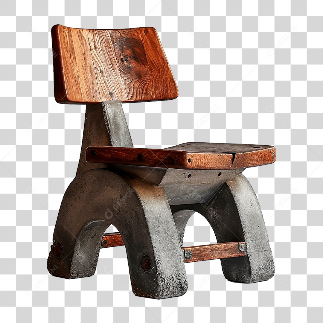 Cadeira de Cimento PNG Transparente