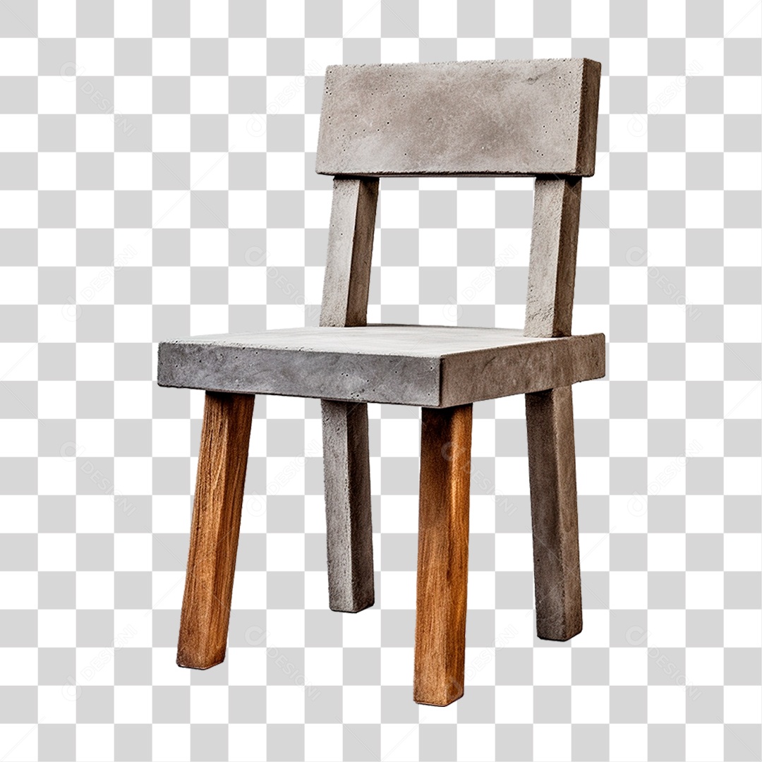 Cadeira de Cimento PNG Transparente