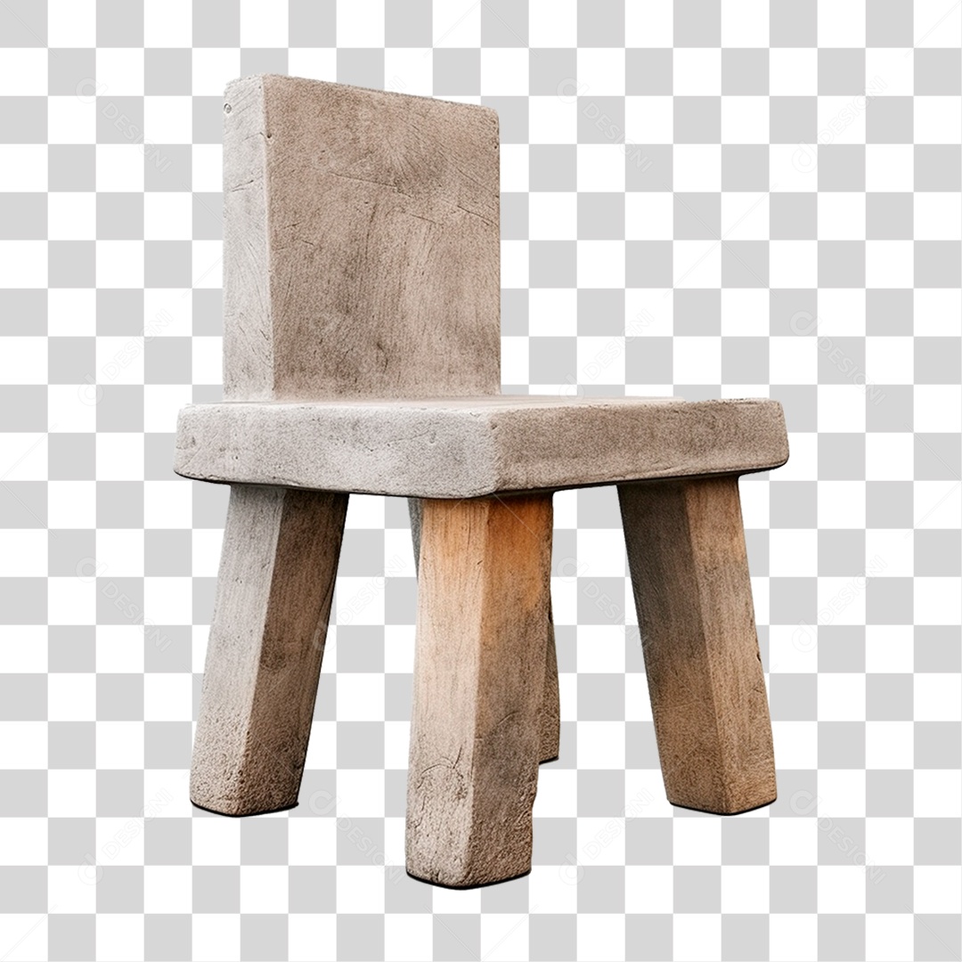 Cadeira de Cimento PNG Transparente