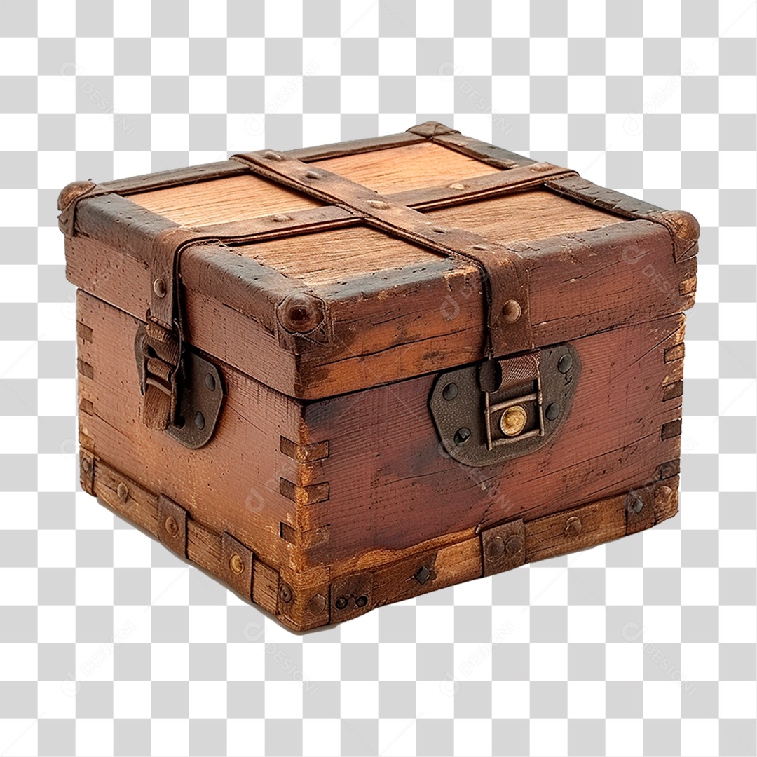 Baú de Madeira PNG Transparente