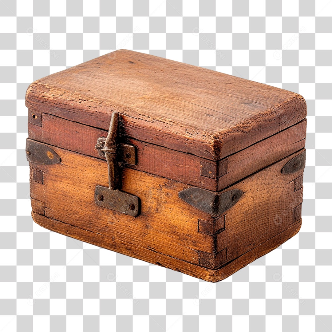 Baú de Madeira PNG Transparente
