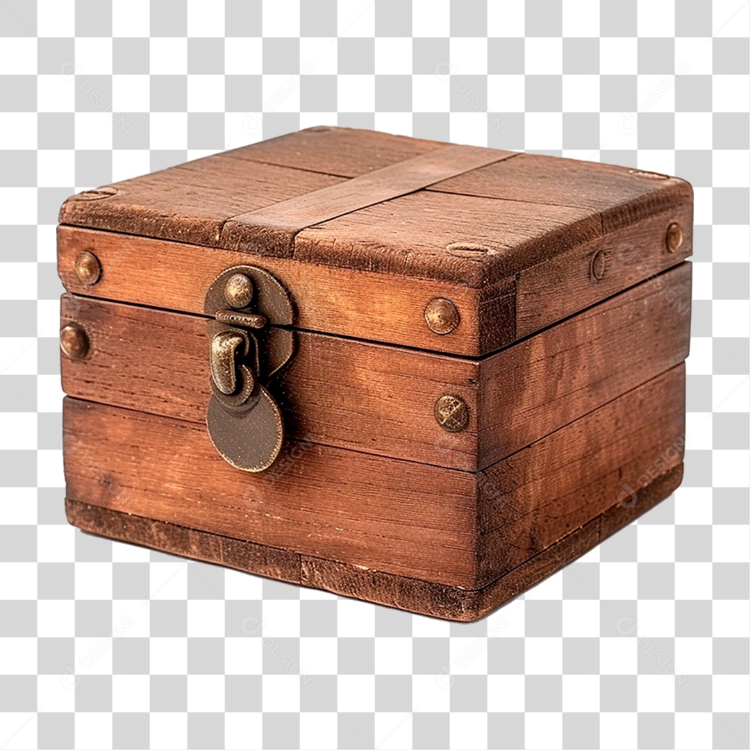 Baú de Madeira PNG Transparente