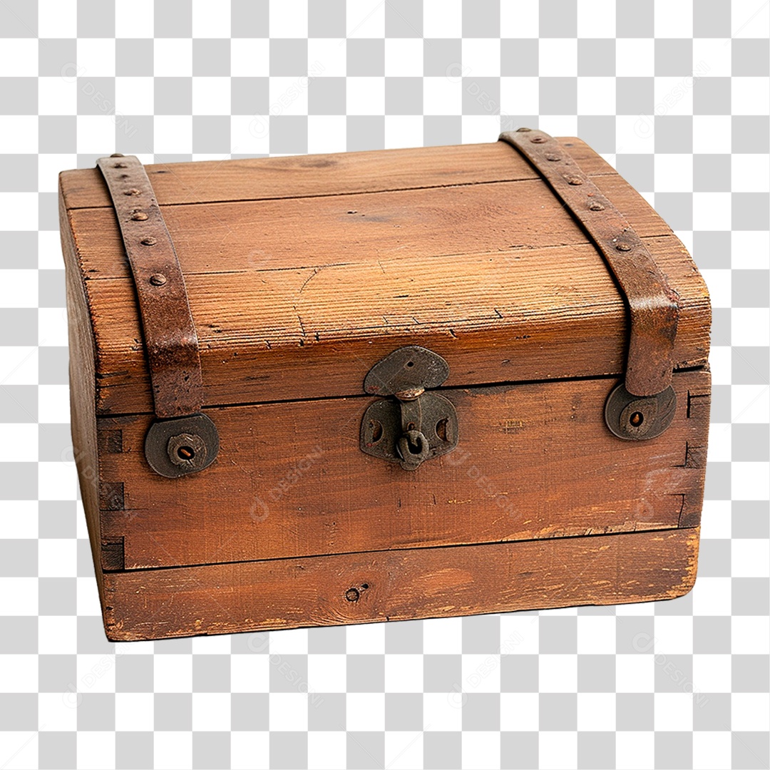 Baú de Madeira PNG Transparente