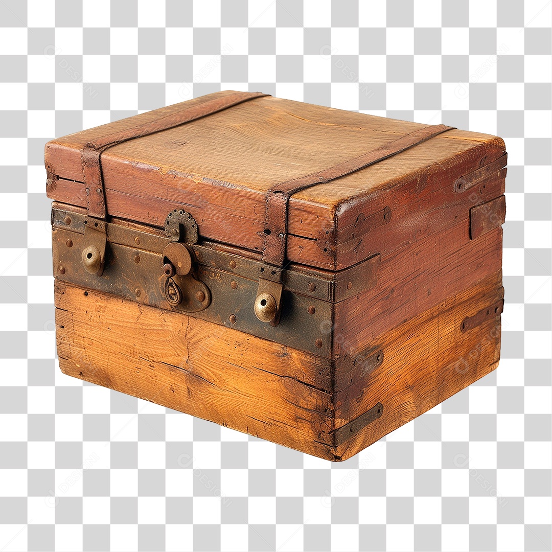 Baú de Madeira PNG Transparente