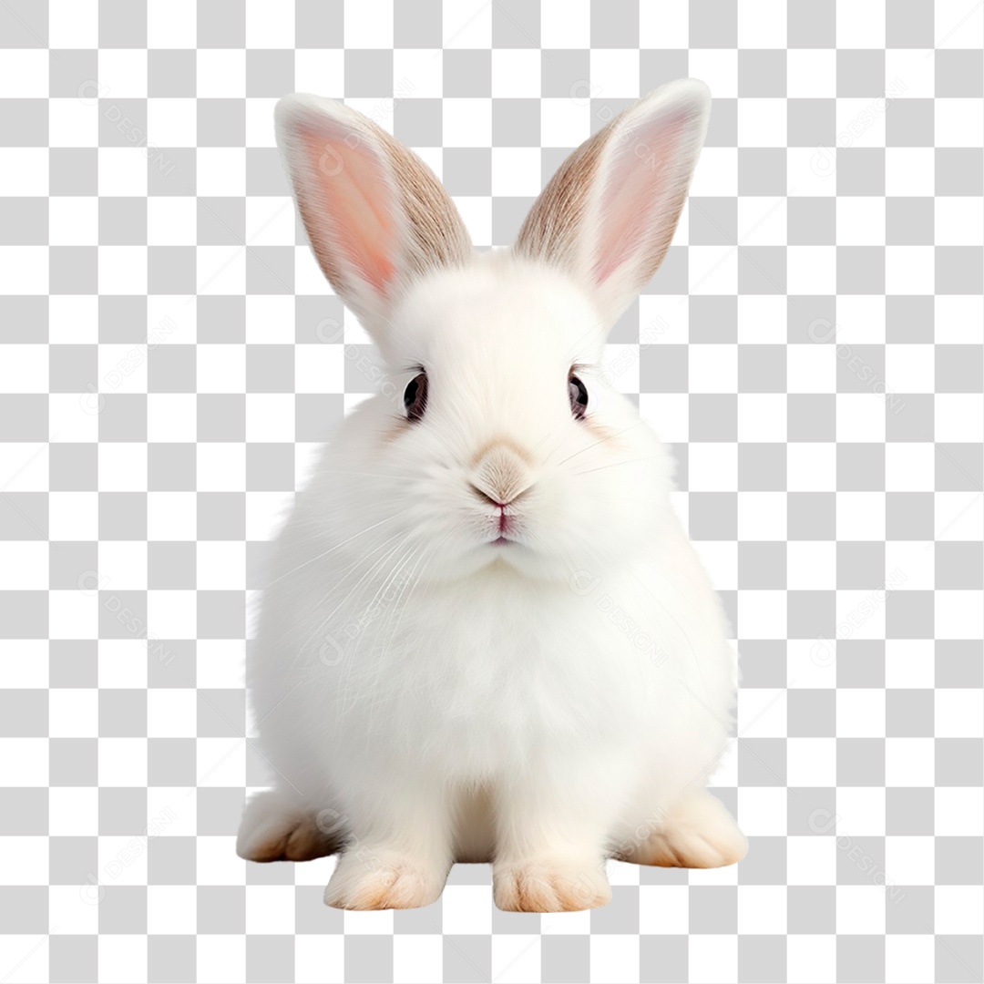 Coelho Branco PNG Transparente