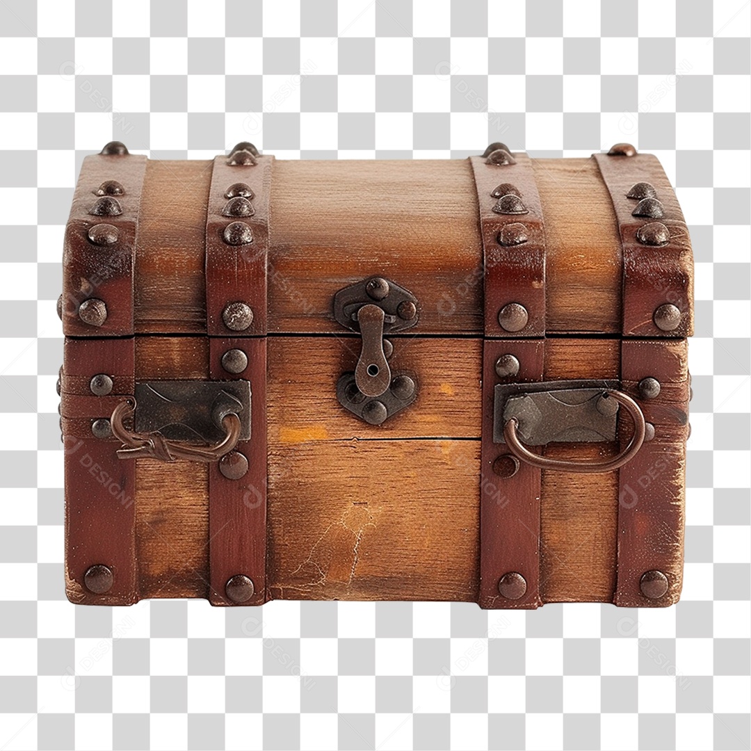 Baú de Madeira PNG Transparente