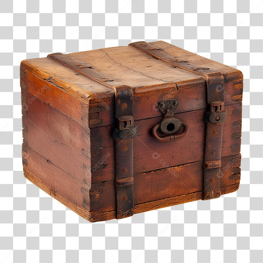 Baú de Madeira PNG Transparente