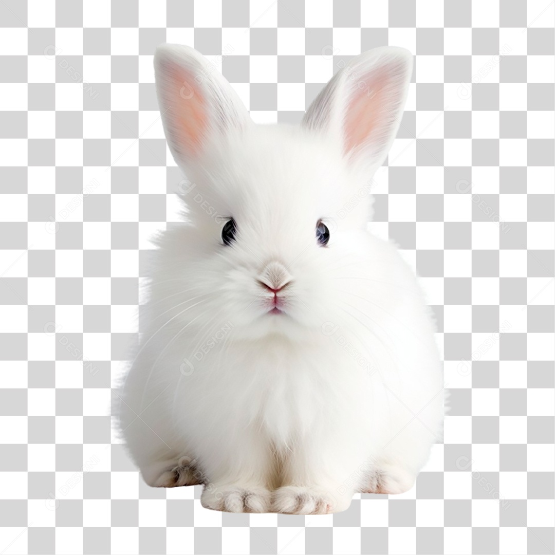 Coelho Branco PNG Transparente