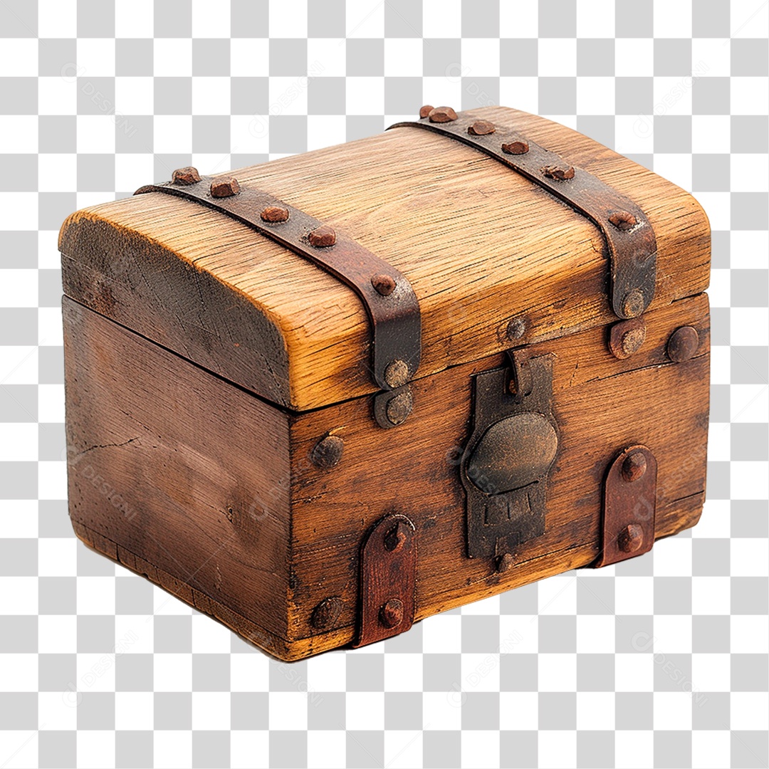 Baú de Madeira PNG Transparente