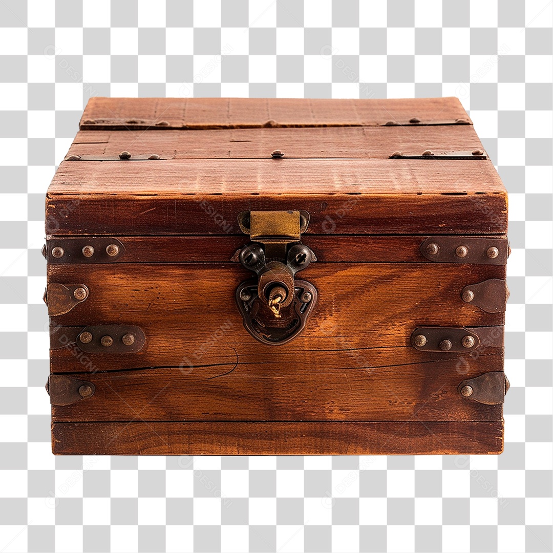 Baú de Madeira PNG Transparente