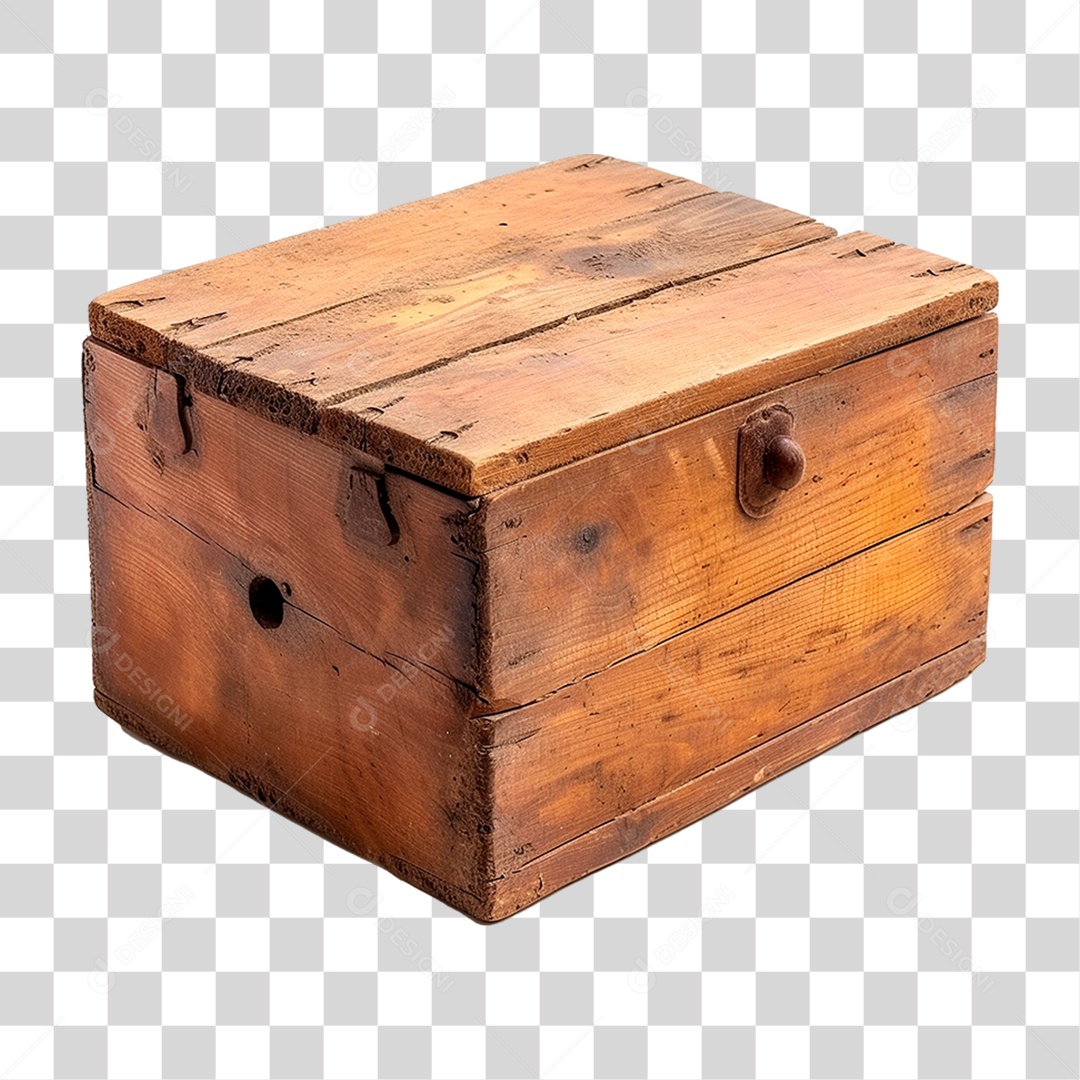 Caixa de Madeira PNG Transparente